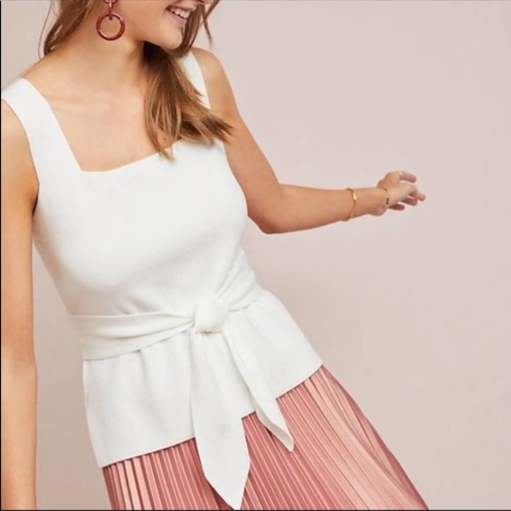 Anthropologie Harloe Belted knit  Top